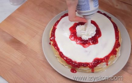 Palacsinta torta tejföllel recept fotókkal és videó