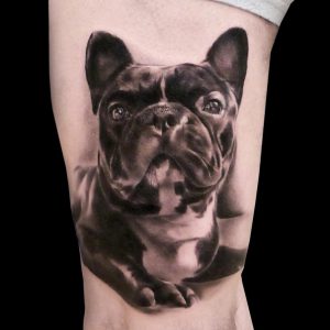 Bulldog tatuaj (valoare, schițe, fotografie), tattoofot