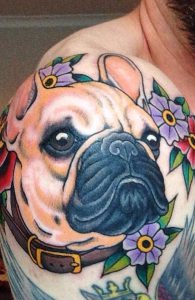 Bulldog tatuaj (valoare, schițe, fotografie), tattoofot