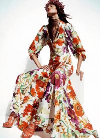 Rochie lungă cu imprimare florală