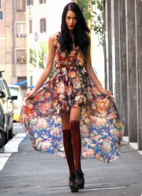 Rochie lungă cu imprimare florală