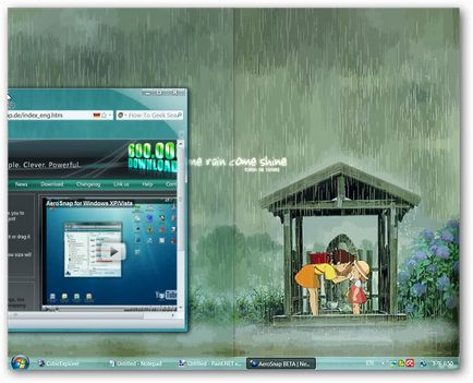Додавання ефекту aerosnap в windows vista і xp