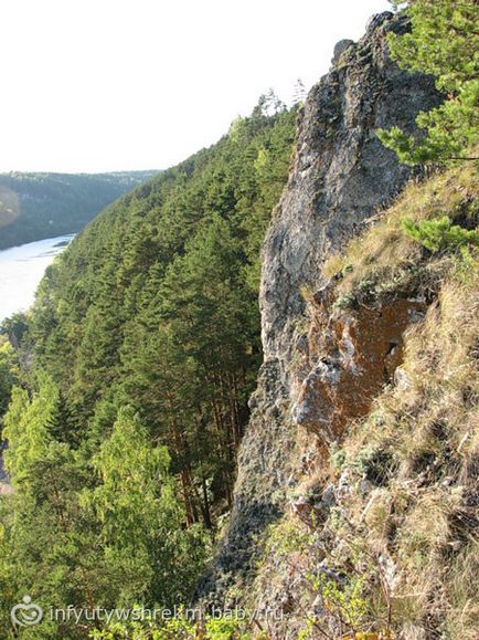 Obiective turistice din Krama Permian (o stâncă de piatră pe râul Sylva)