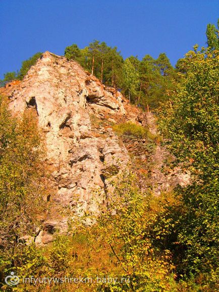 Obiective turistice din Krama Permian (o stâncă de piatră pe râul Sylva)