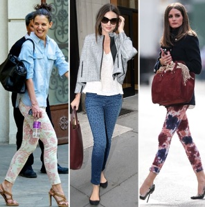 Jeans cu amprente - de la culori delicate la luminoase în 2012