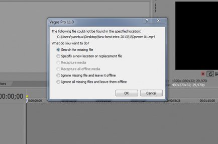 Dacă apare o eroare în Sony Vegas, cum se rezolvă