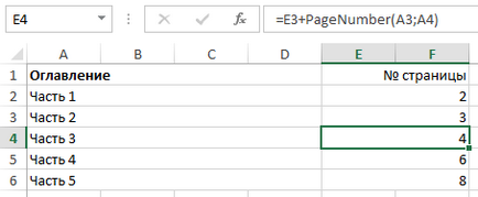 Foaia și formula număr de pagină în Excel