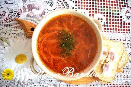 Főzés ízletes házi leves, blog Svetlana Barabash
