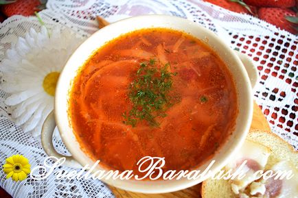 Gătiți un borsch delicios acasă, blogul Svetlana Barabash