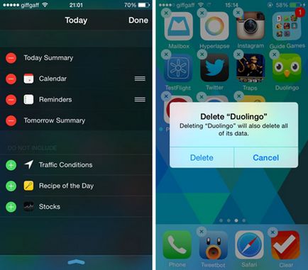 Ios8 cum să instalați, să utilizați și să ștergeți widget-uri din centrul de notificare, apptime