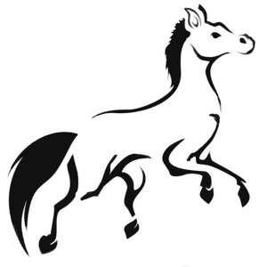 Egy sablon ló szilveszteri dekoráció