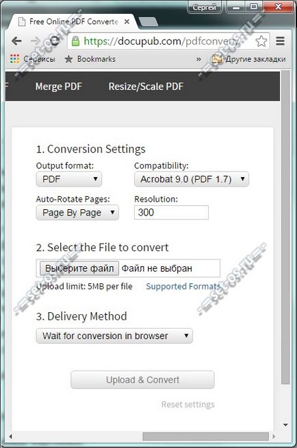 Cum se convertesc doc (docx) la jpg, png și pdf online gratuit, cum se configurează