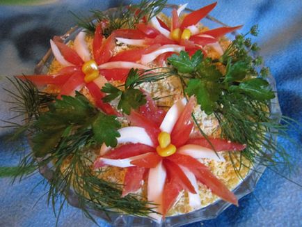 Cum sa decorati o salata cu olivier pentru noul an