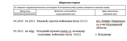 Ca și în cererea de pașaport pentru a scrie un serviciu în armată (exemple)