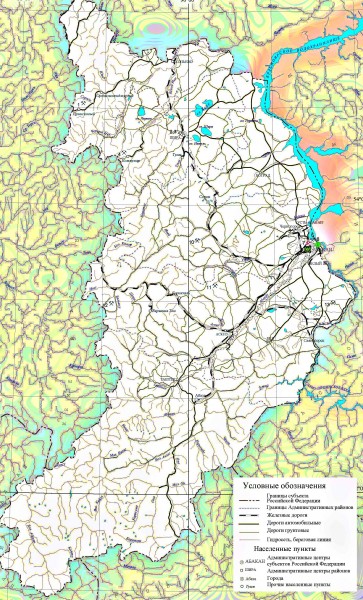 Harta de Khakassia detaliate