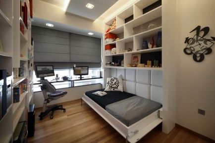 Kényelmes belső kis hálószoba tervezési lehetőségek
