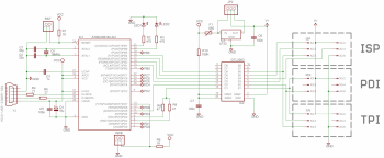 Kompakt programozó usbtiny-MKII vékony (avrisp-MKII klón) (usbtiny-MKII) Kompakt programozó usbtiny-mkii vékony (avrisp-mkii klón)