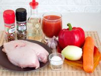 Куряча грудка тушкована з овочами, рецепт з фото покроковий