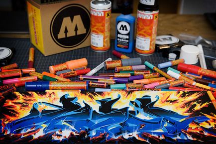 Madc малює маркерами molotow one4all на папері - street art