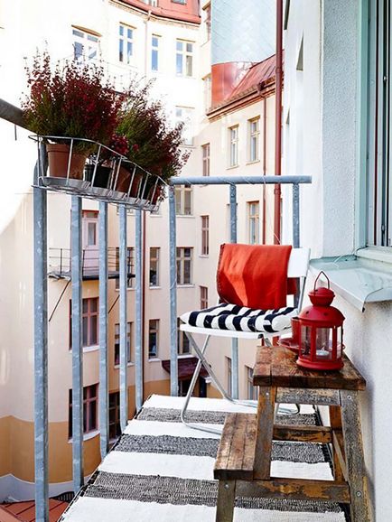 Kis erkély, mint egy hely a kikapcsolódásra, 27 hűvös ötletek