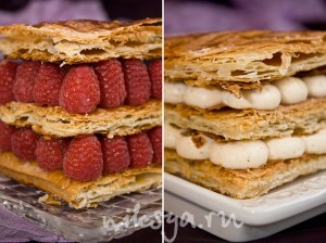 Málna és vanília millefeuille, a legfinomabb portál Runet