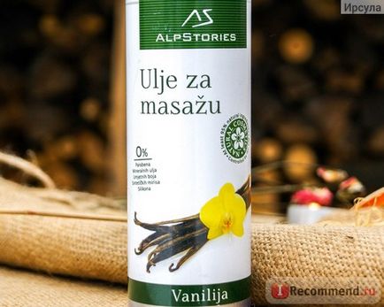 Masszázsolaj alpstories masszázs olaj vanília - „Vanilla masszázsolaj - hihetetlen illatú és