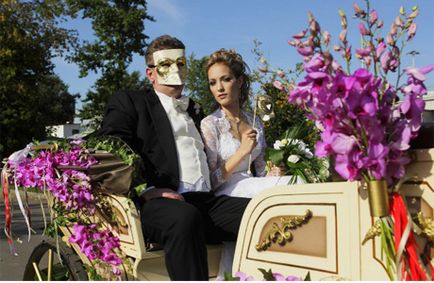 Nunta neobișnuită de carnaval venețian, nuntă de costum
