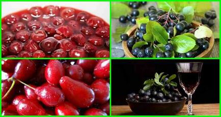 Caracteristici de boabe de fructe de padure