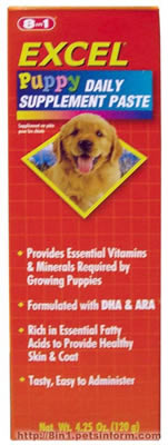 Animale informeaza - produse pentru cainii firmei 8 in 1 - excel enervite supliment zilnic vitamina paste-catelus