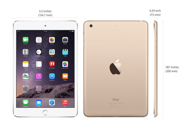 Tablet ipad mini 3 fi-fi celular