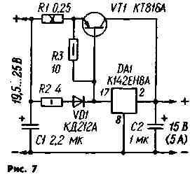 Aplicarea stabilizatorilor cu microcircuit din seria 142, к142, кр142 (roll)