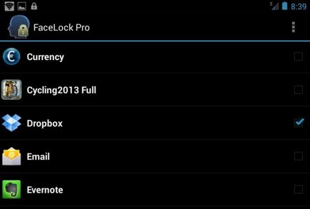 Programul pentru blocarea feței pe galaxia s4 - facelock pentru aplicații