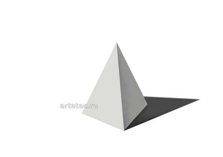 Desenarea unei piramide cu o analiză pas cu pas a creației pe artatac