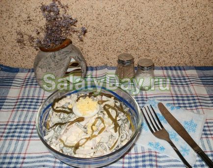 Salata Neptun - un fel de farfurie luminoasa cu reteta de fructe de mare, cu fotografii si clipuri video