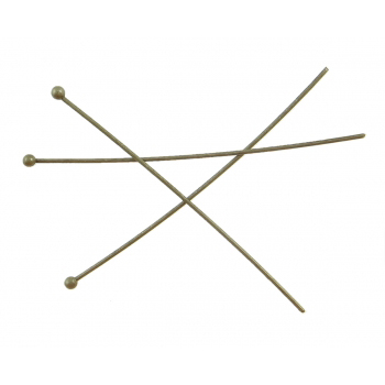 Pin (pin) cu bila (metal) 48x0, culoare 7 mm - cupru antic - pini - accesorii pentru bijuterii