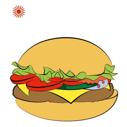 Creați o pictogramă de burger în stilul desenelor animate din Adobe Illustrator - rboom