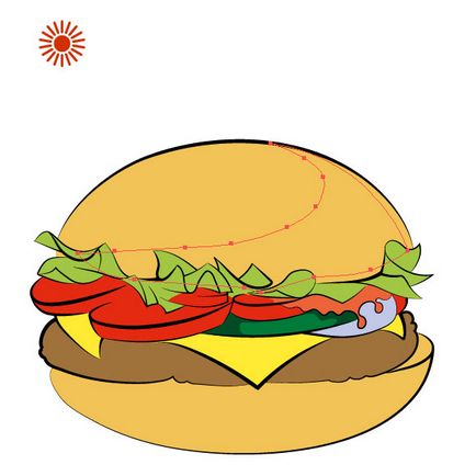 Creați o pictogramă de burger în stilul desenelor animate din Adobe Illustrator - rboom