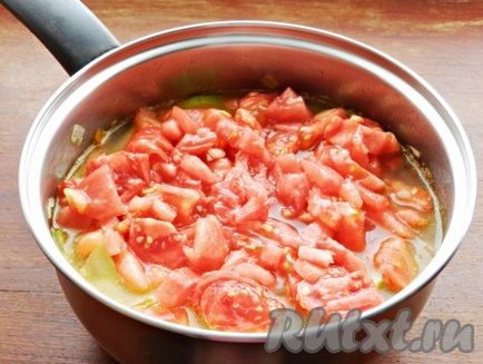 Supă cu roșii și dovlecei - pregătim pas cu pas fotografia