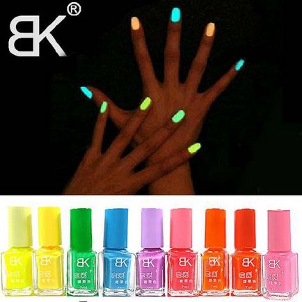 Світиться лак для нігтів (9 кольорів)