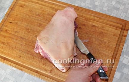 Carne de porc umplută cu varză și șuncă - gătit pentru bărbați