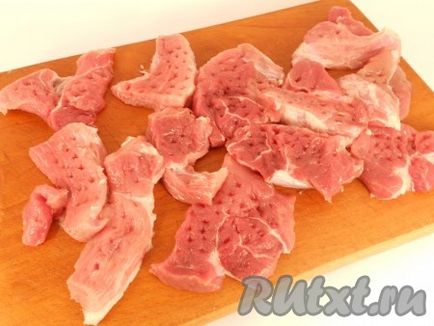 Carne de porc în vin în cuptor - pregătiți pas cu pas de la fotografie