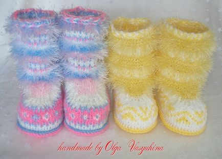 Knit uggs cu ace de tricotat - cum de a lega o schema de yoke de uz casnic, video