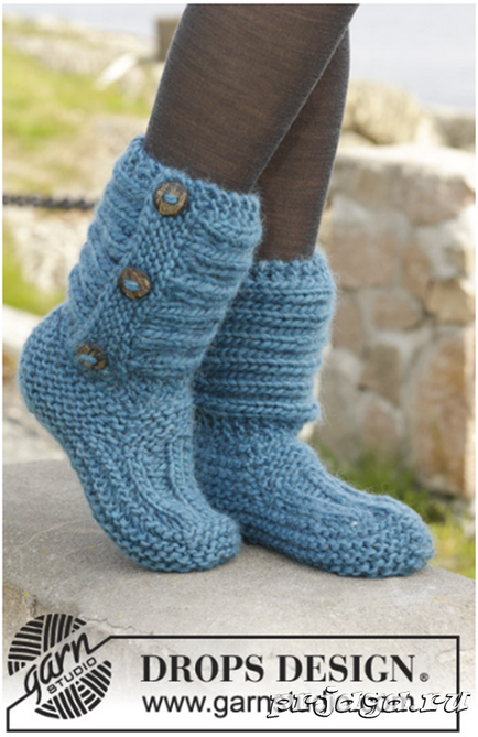 Knit uggs cu ace de tricotat - cum de a lega o schema de yoke de uz casnic, video