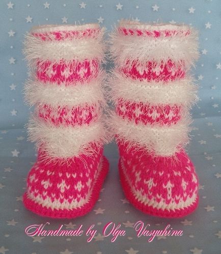 Knit uggs cu ace de tricotat - cum de a lega o schema de yoke de uz casnic, video