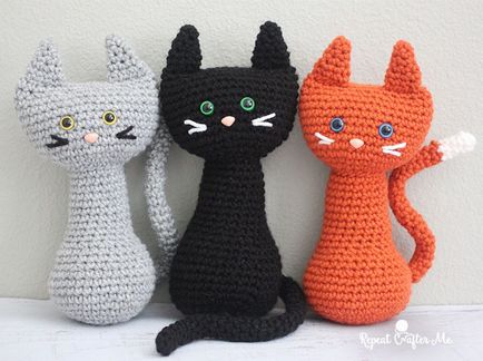 A rendszer a kötés Amigurumi horgolt macska