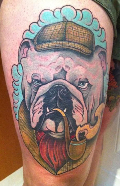 Tattoo Bulldog - valoare, schițe de tatuaje și fotografii