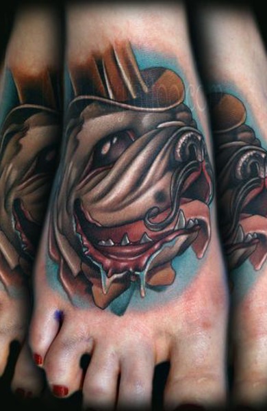 Tattoo Bulldog - valoare, schițe de tatuaje și fotografii