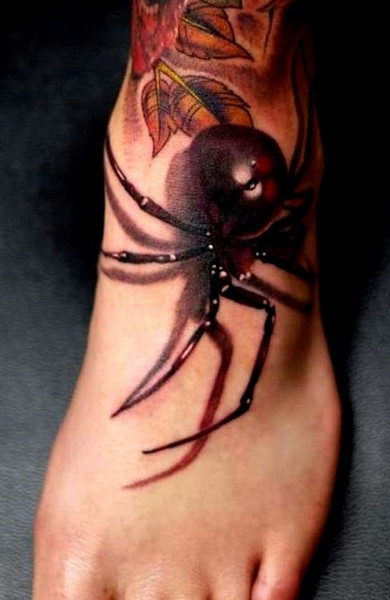 Spider tattoo - înțeles, schițe pentru tatuaje și fotografii