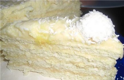 Cake - Raffaello - rețetă cu fotografie pas cu pas