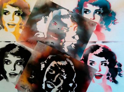 Stencil kezeddel meg bármilyen kép (ek) Stencil a kezüket minden kép